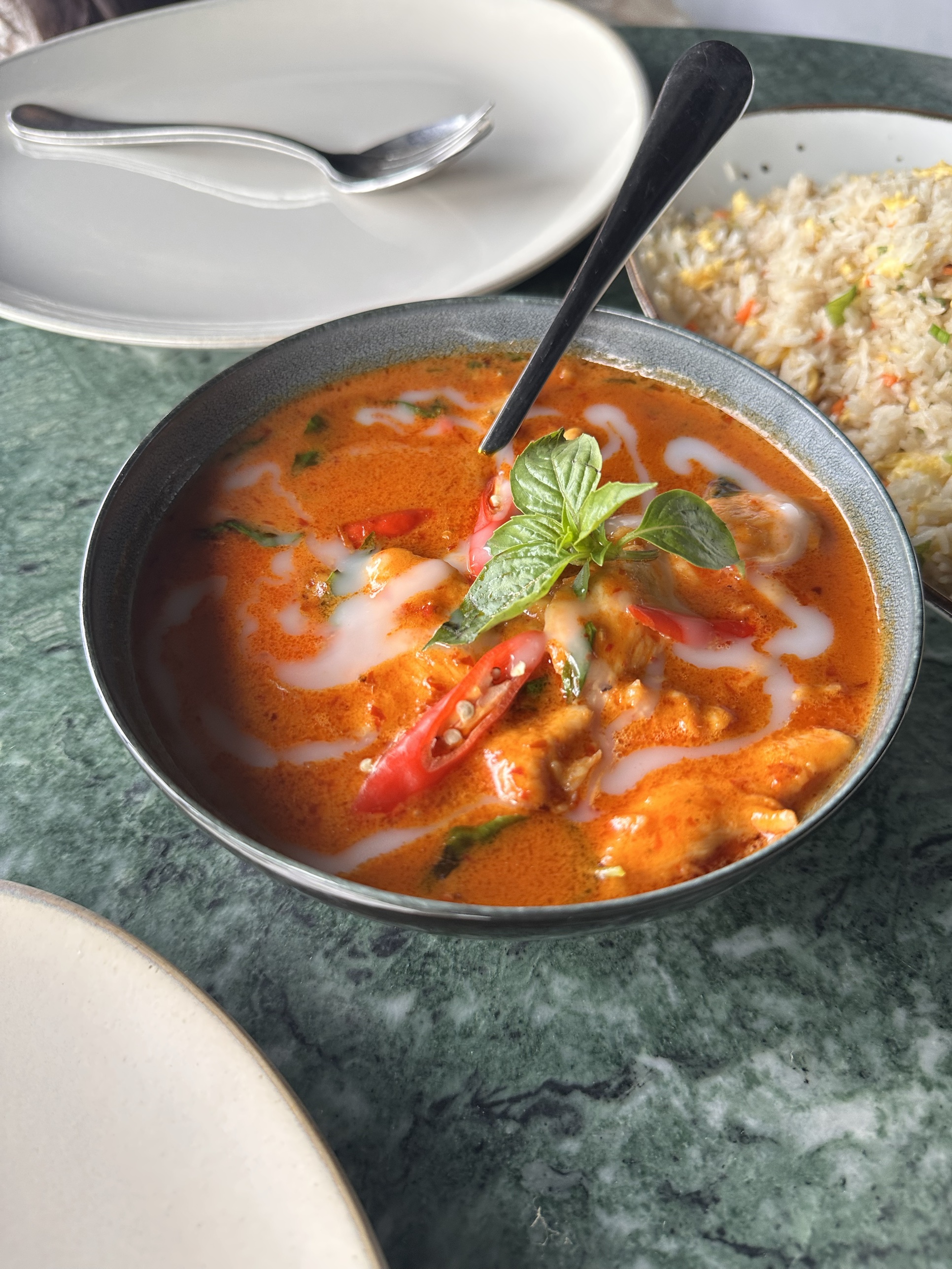 red curry, long lunch